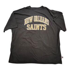 NFL Team Appareal Mens Tee Shirt Adult Size 3XT Black Tee  New Orleans Saints‎